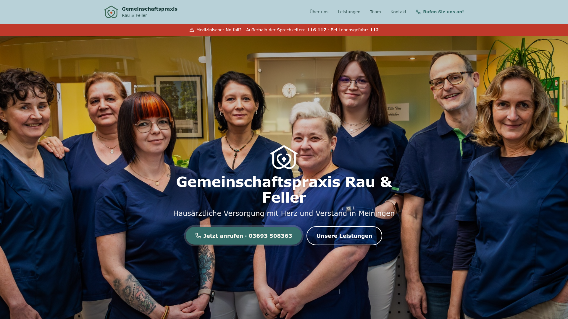 Website Screenshot – Hausarzt Meiningen