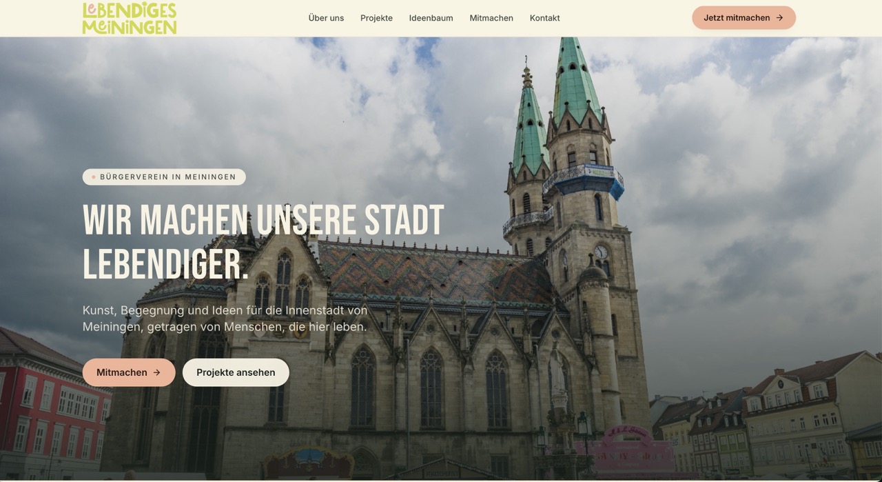 Website Screenshot – Lebendiges Meiningen e.V.